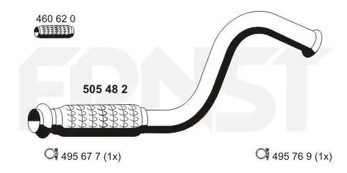 Abgasrohr ERNST 505482 Bild Abgasrohr ERNST 505482