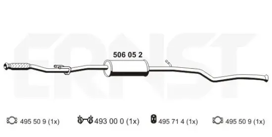 Mittelschalldämpfer ERNST 506052 Bild Mittelschalldämpfer ERNST 506052