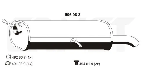 Endschalldämpfer ERNST 506083