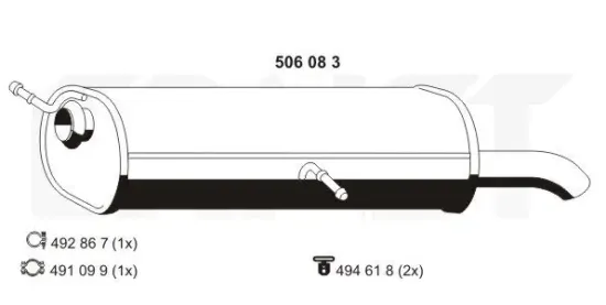 Endschalldämpfer ERNST 506083 Bild Endschalldämpfer ERNST 506083