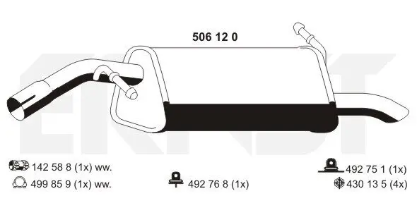 Endschalldämpfer ERNST 506120