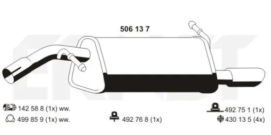 Endschalldämpfer ERNST 506137 Bild Endschalldämpfer ERNST 506137