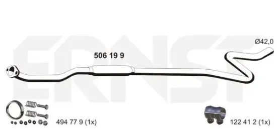 Mittelschalldämpfer ERNST 506199 Bild Mittelschalldämpfer ERNST 506199