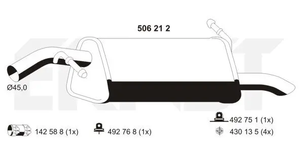 Endschalldämpfer ERNST 506212