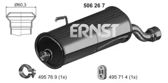 Endschalldämpfer ERNST 506267 Bild Endschalldämpfer ERNST 506267