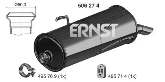 Endschalldämpfer ERNST 506274 Bild Endschalldämpfer ERNST 506274