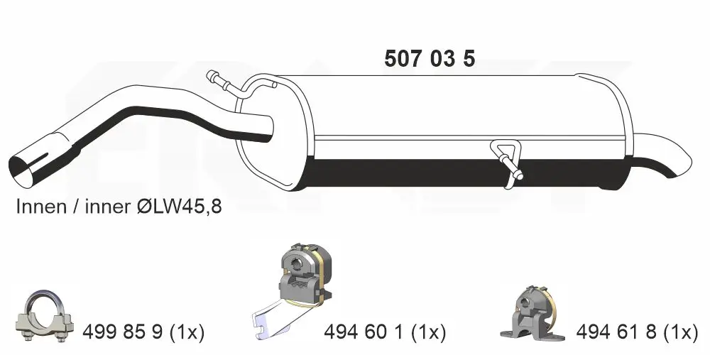 Endschalldämpfer ERNST 507035