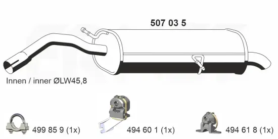 Endschalldämpfer ERNST 507035 Bild Endschalldämpfer ERNST 507035
