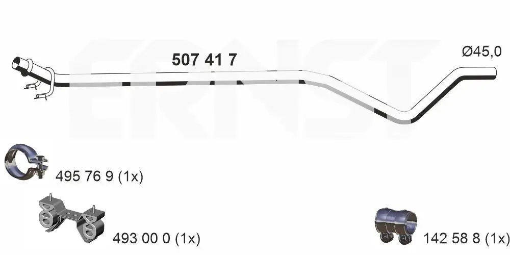 Abgasrohr Mitte ERNST 507417