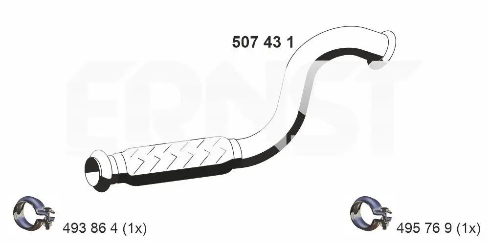 Abgasrohr vorne ERNST 507431