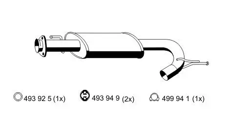 Mittelschalldämpfer ERNST 515092 Bild Mittelschalldämpfer ERNST 515092