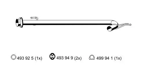 Abgasrohr Mitte ERNST 515429