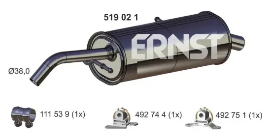 Endschalldämpfer ERNST 519021 Bild Endschalldämpfer ERNST 519021