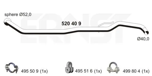 Abgasrohr ERNST 520409