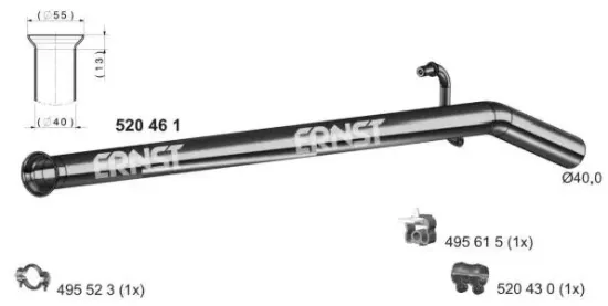 Abgasrohr ERNST 520461 Bild Abgasrohr ERNST 520461