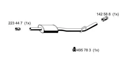 Mittelschalldämpfer ERNST 522045
