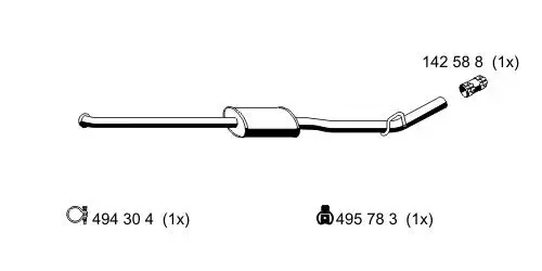 Mittelschalldämpfer ERNST 522182 Bild Mittelschalldämpfer ERNST 522182
