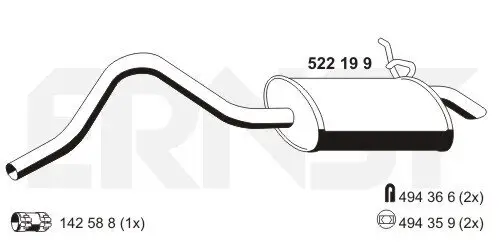 Endschalldämpfer ERNST 522199 Bild Endschalldämpfer ERNST 522199