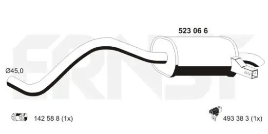 Endschalldämpfer ERNST 523066 Bild Endschalldämpfer ERNST 523066