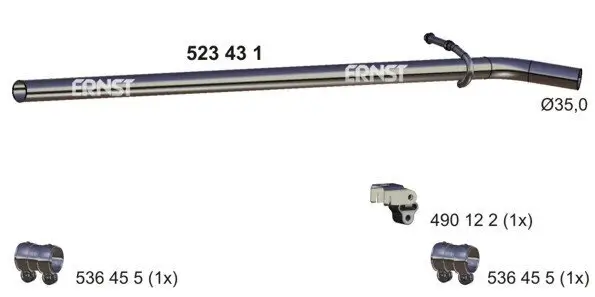 Abgasrohr Mitte ERNST 523431