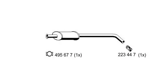 Mittelschalldämpfer ERNST 525060