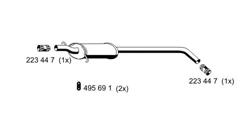 Mittelschalldämpfer ERNST 525077 Bild Mittelschalldämpfer ERNST 525077
