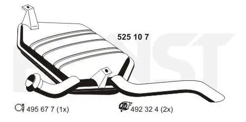 Endschalldämpfer ERNST 525107 Bild Endschalldämpfer ERNST 525107
