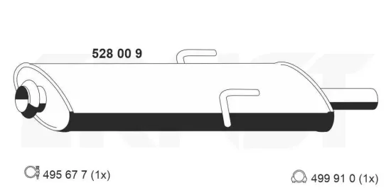 Mittelschalldämpfer ERNST 528009 Bild Mittelschalldämpfer ERNST 528009