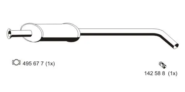 Mittelschalldämpfer ERNST 530033