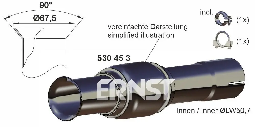Flexrohr, Abgasanlage ERNST 530453
