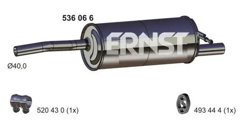 Endschalldämpfer ERNST 536066 Bild Endschalldämpfer ERNST 536066