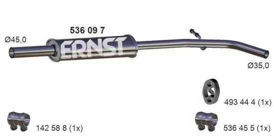 Mittelschalldämpfer ERNST 536097 Bild Mittelschalldämpfer ERNST 536097