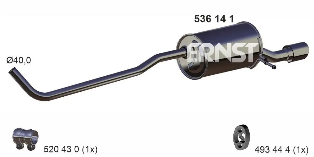 Endschalldämpfer ERNST 536141