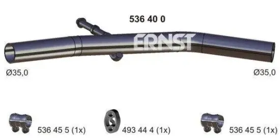 Abgasrohr Mitte ERNST 536400 Bild Abgasrohr Mitte ERNST 536400