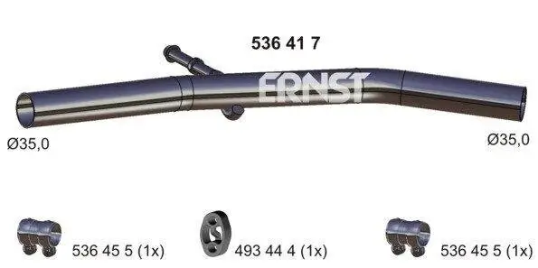 Abgasrohr Mitte ERNST 536417