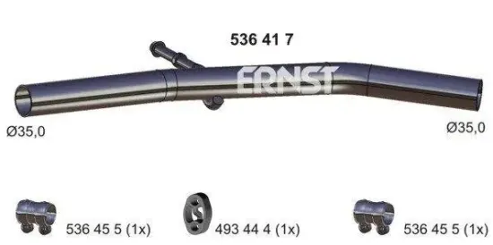 Abgasrohr Mitte ERNST 536417 Bild Abgasrohr Mitte ERNST 536417