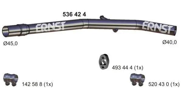 Abgasrohr Mitte ERNST 536424