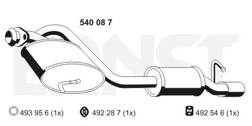 Endschalldämpfer ERNST 540087 Bild Endschalldämpfer ERNST 540087