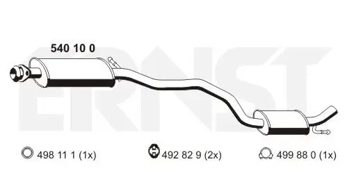 Mittelschalldämpfer ERNST 540100 Bild Mittelschalldämpfer ERNST 540100