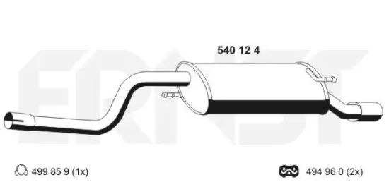 Endschalldämpfer ERNST 540124 Bild Endschalldämpfer ERNST 540124