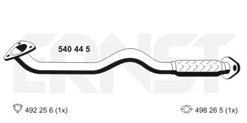 Abgasrohr vorne ERNST 540445