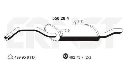 Endschalldämpfer ERNST 550284 Bild Endschalldämpfer ERNST 550284