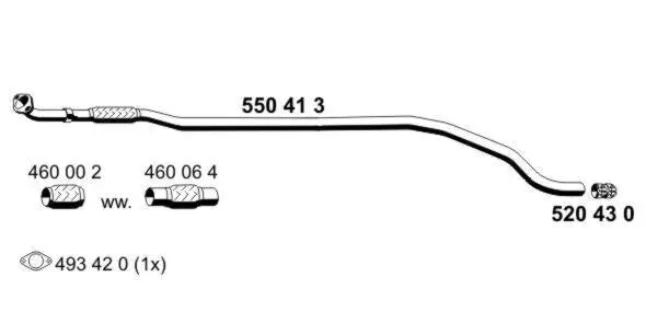 Abgasrohr Mitte ERNST 550413