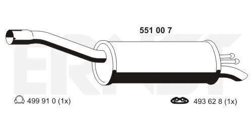 Endschalldämpfer ERNST 551007 Bild Endschalldämpfer ERNST 551007