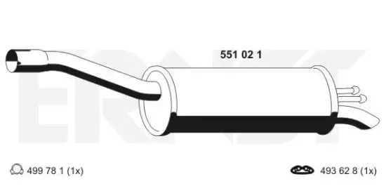 Endschalldämpfer ERNST 551021 Bild Endschalldämpfer ERNST 551021