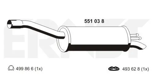Endschalldämpfer ERNST 551038 Bild Endschalldämpfer ERNST 551038