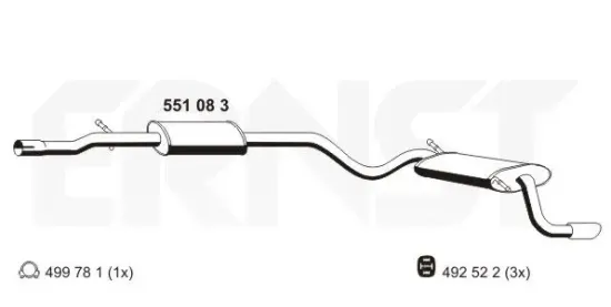 Endschalldämpfer ERNST 551083 Bild Endschalldämpfer ERNST 551083