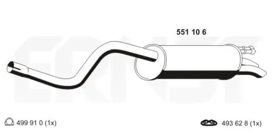 Endschalldämpfer ERNST 551106 Bild Endschalldämpfer ERNST 551106