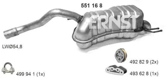 Endschalldämpfer ERNST 551168 Bild Endschalldämpfer ERNST 551168