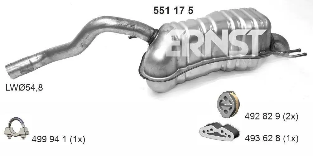 Endschalldämpfer ERNST 551175